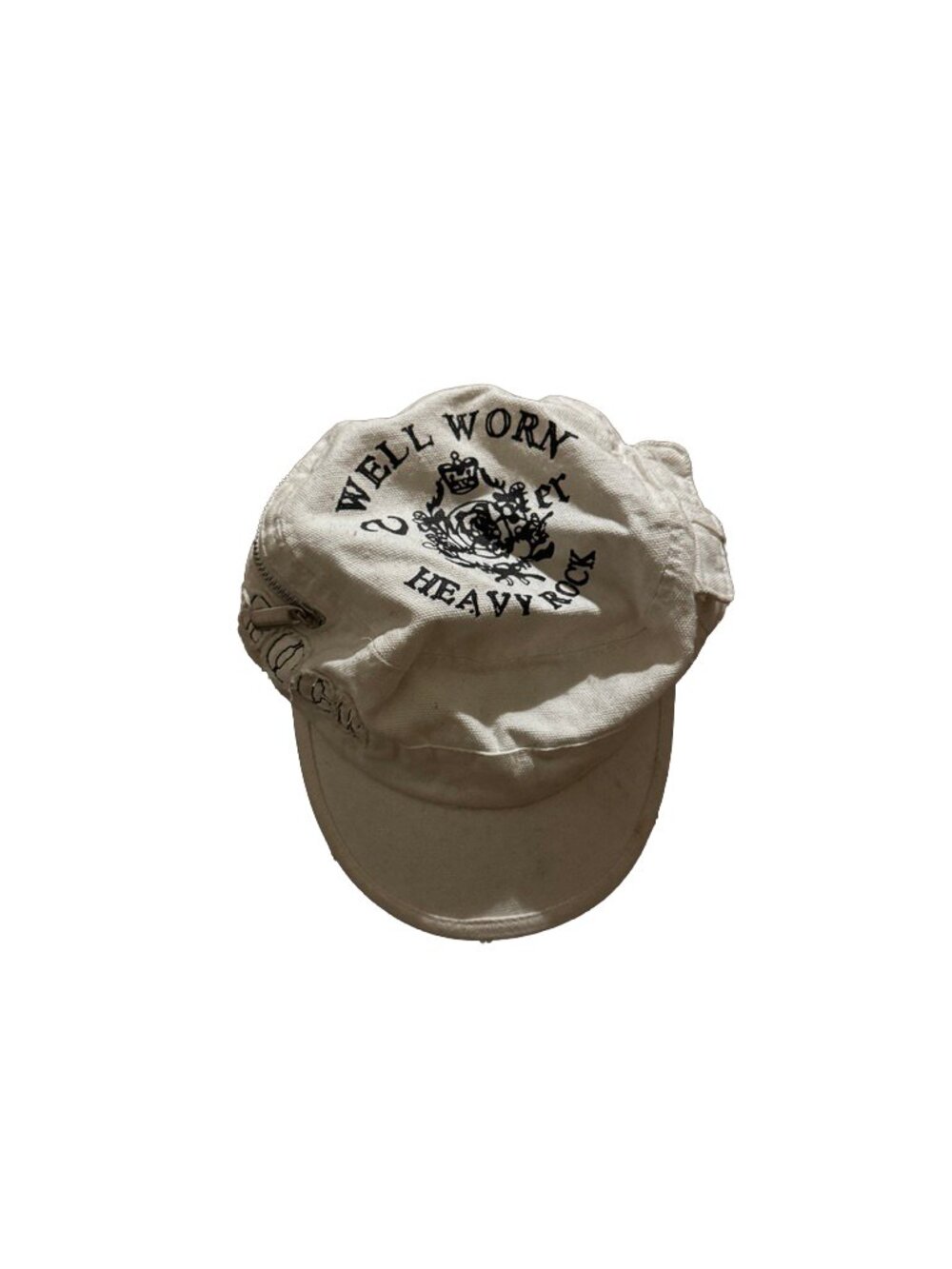 vintage 90s y2k graphic white rock hat